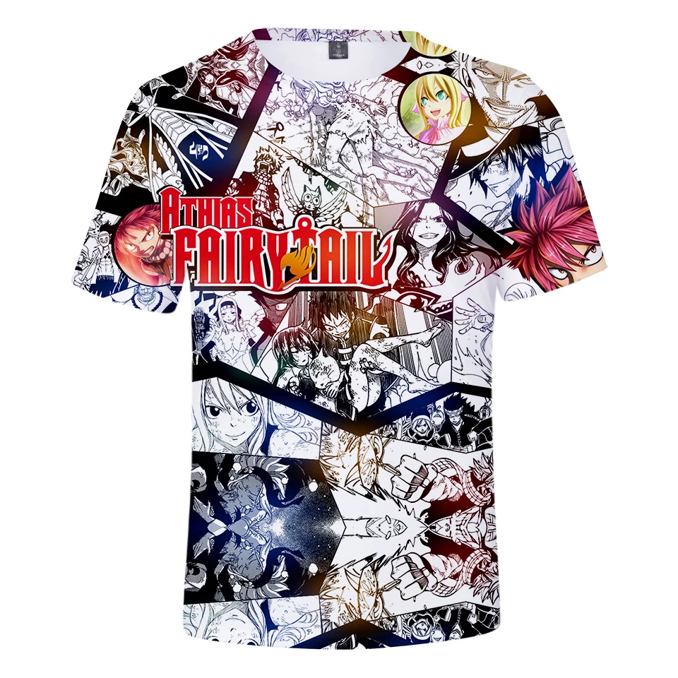 

Fairy Tail 3D T-shirt Men/women Fashion Hip Hop Harajuku Streetwear Tees 3D Print Fairy Tail Short Sleeve t shirt Men's Tops