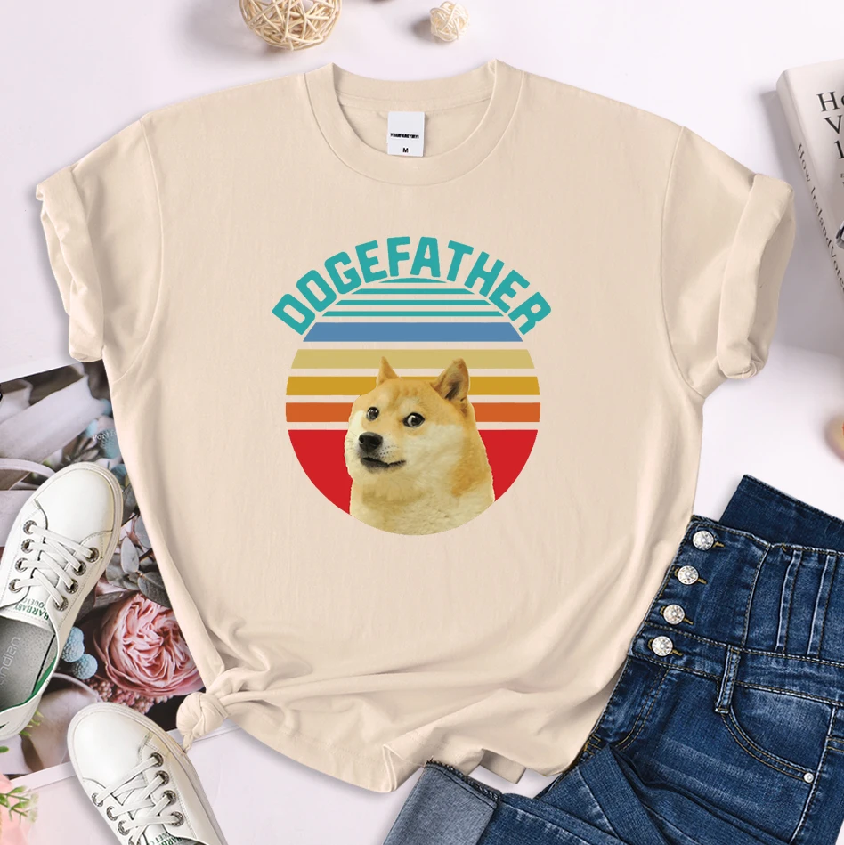 

T-Shirts woman's Cute Shiba Inu dog head printing fashion Short sleeve summer harajuku tees Japanese Casual female t-shirt tops
