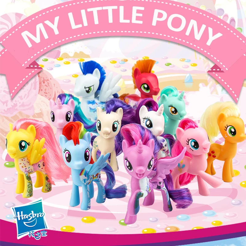 

Оригинальные куклы My Little Pony, фигурка аниме, радужная фигурка, детские игрушки для девочек, подарок на день рождения, сумерки, сверкающие