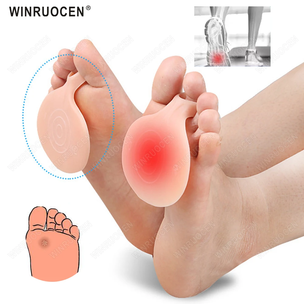 

Silicone Corrector forefoot pads for High-heeled shoes Metatarsal Ball Foot Pads Orthotics Insoles Relieve Former Palm Pain