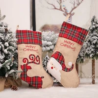 christmas stockings santa sacks christmas decorations for home candy bag hanging xmas tree ornament presents new year