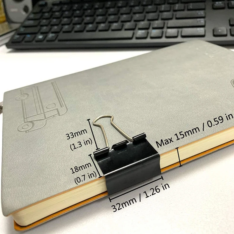 Foldback скрепки для бумаги металлический Биндер зажимы универсальные средний