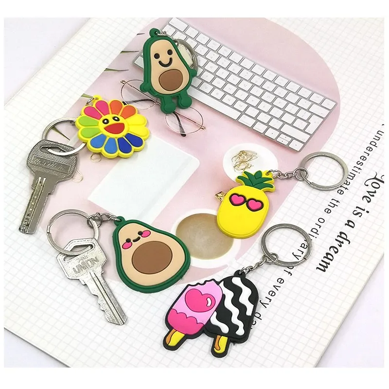 2 шт./лот ПВХ модная Брезентовая цепочка для ключей брелоки подарок на день