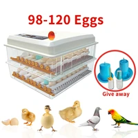 doao egg incubator brooder 98 120 egg incub farm quail bird chicken automatic incubator hatcher farm poultry hatchery machine