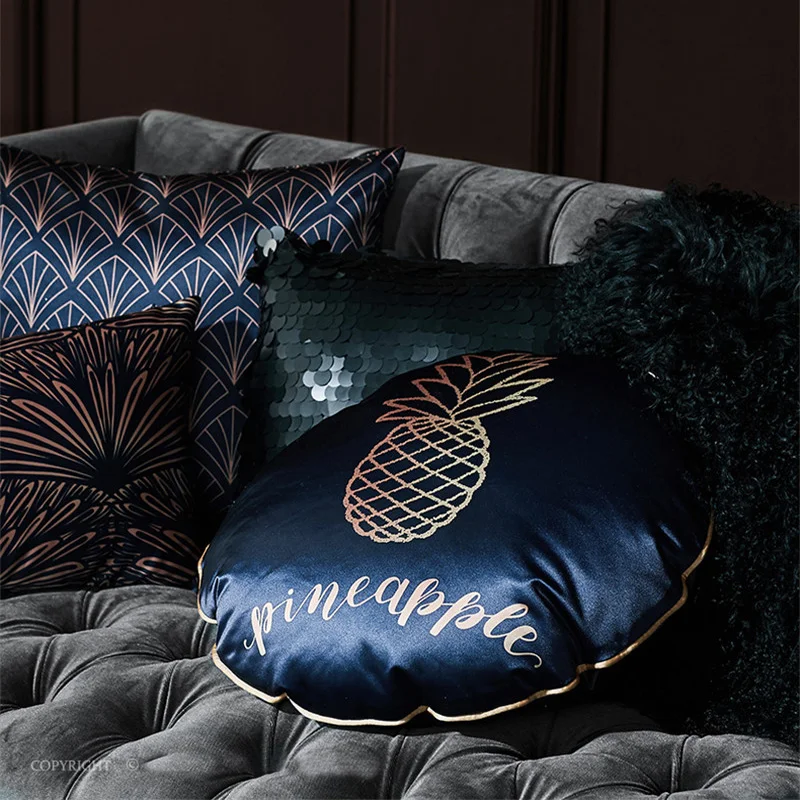 Обложка под золото с ананасом искусственное Благородные декоративные подушки