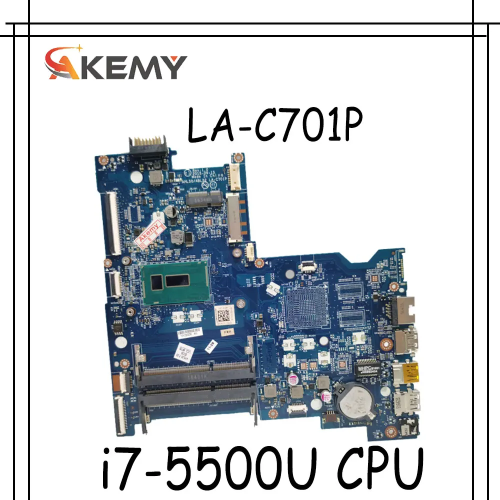 AHL50 / ABL52 LA C701P для HP 15 AC 15T 250 G4 материнская плата ноутбука CPU i7 5500U DDR3 100% тестовая