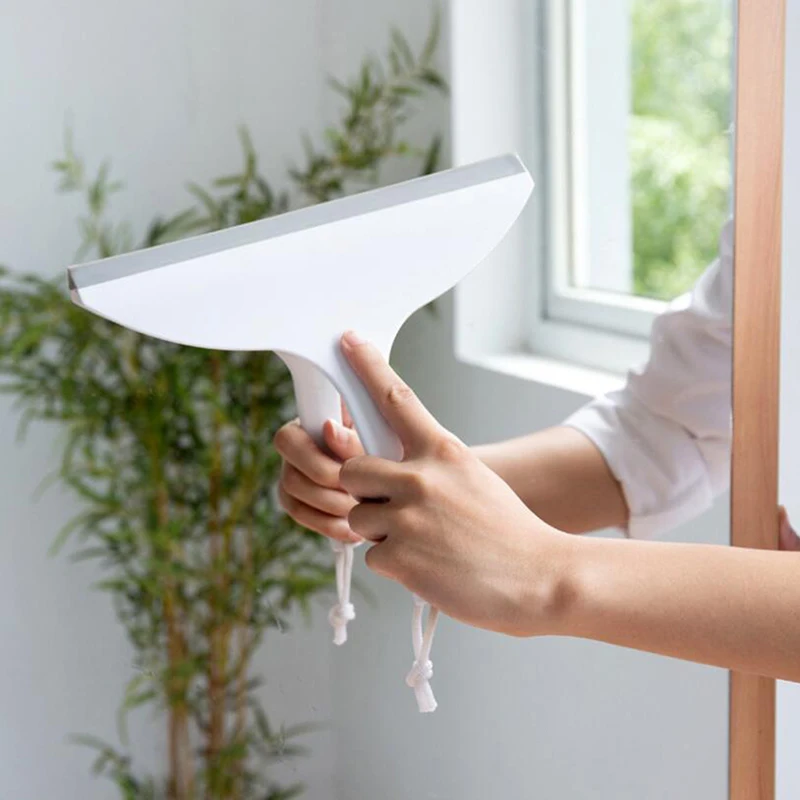 

White Suction Wall Glass Wiper Suction Cup Widened Soft Rubber Window Cleaner Multi-Purpose Tile Cleaning Scraper