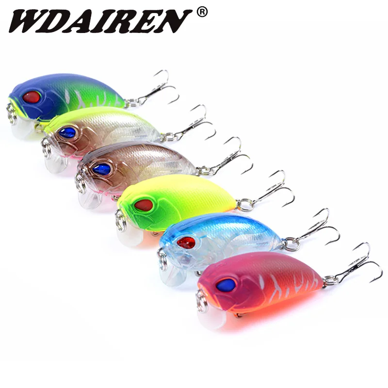 

6pcs/set Mini Crank Fishing Lures Wobblers Crankbaits Painting for Carp Fishing Topwater Pesca Iscas Artificiais Hard Baits