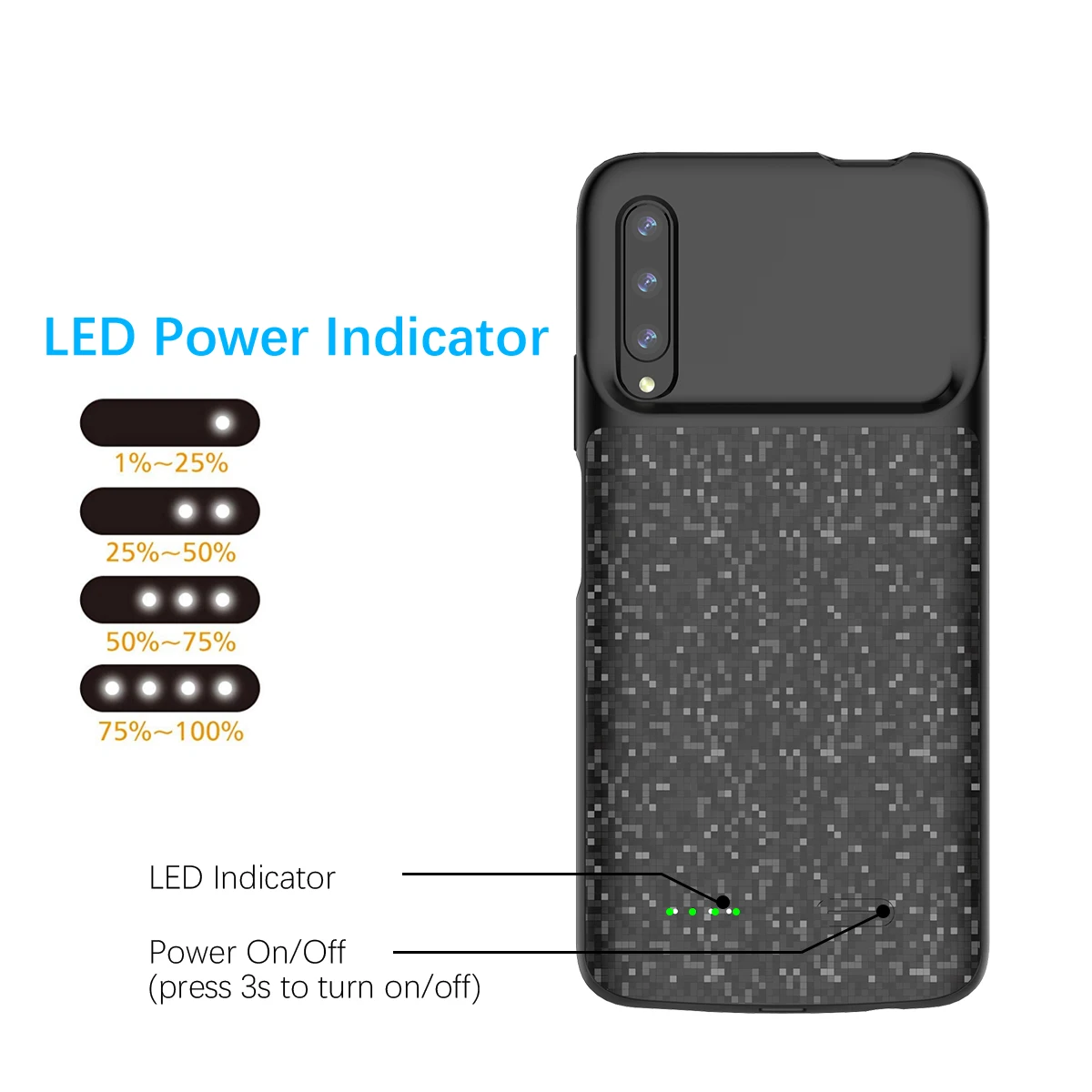 Чехол-аккумулятор Silm для Huawei y9s силиконовый ударопрочный чехол-зарядка внешнее