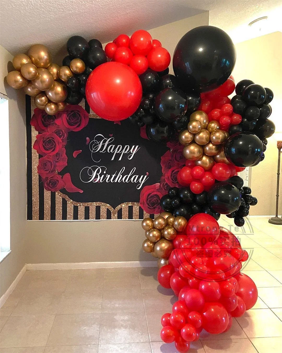 

127pcs Red and Black Gold Balloons Garland Arch Kit Kids Adult Birthday Party Decorations Valentines Day Wedding Party Globos