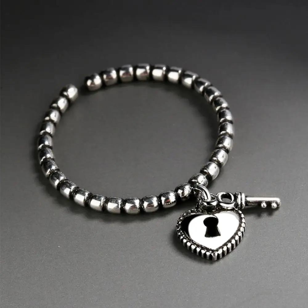 Новое поступление кольцо с подвеской в виде сердца стиле ретро серебряное на