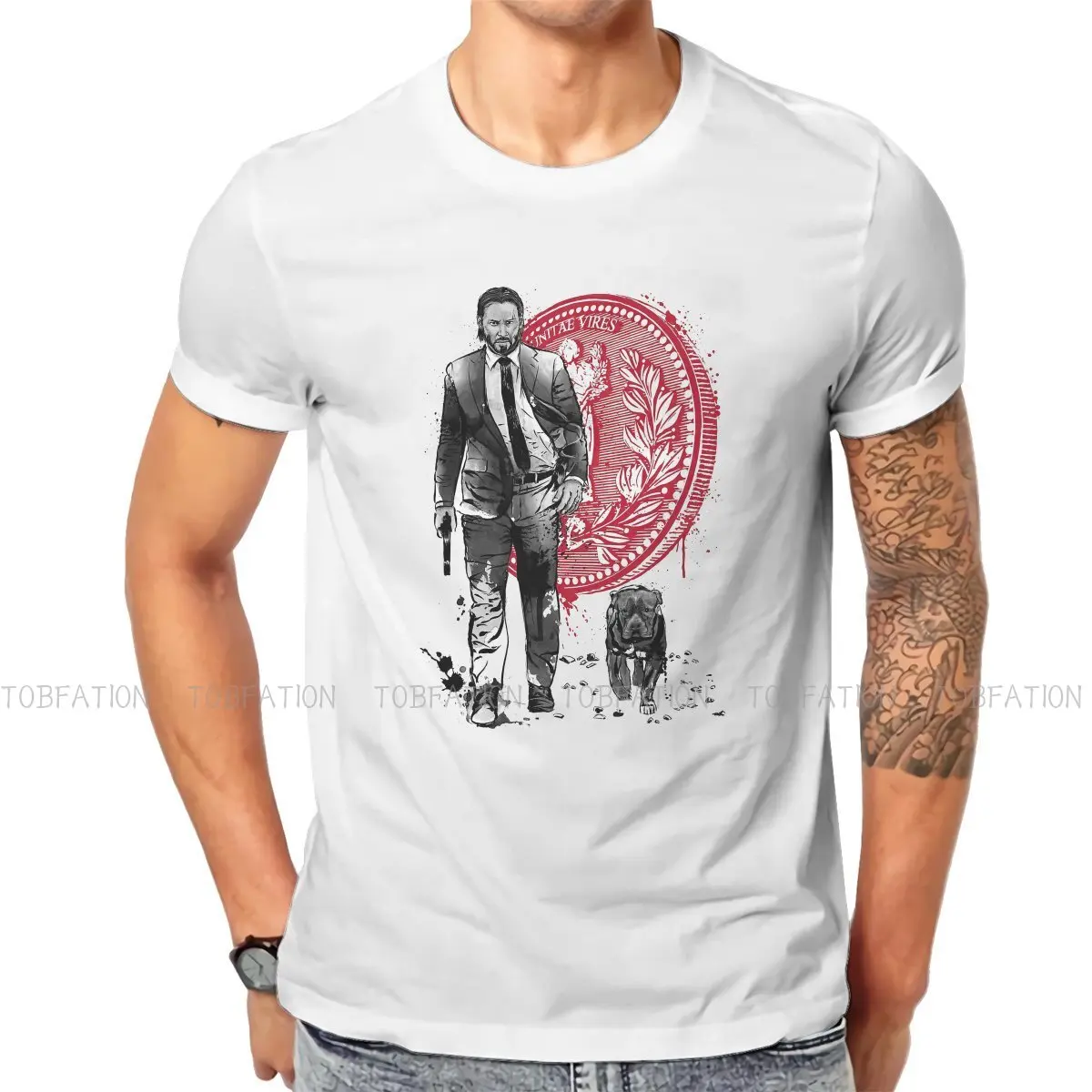 

The Boogeyman Hipster TShirts Hitman Killer Shooter Game Male Harajuku Fabric Streetwear T Shirt O Neck Big Size