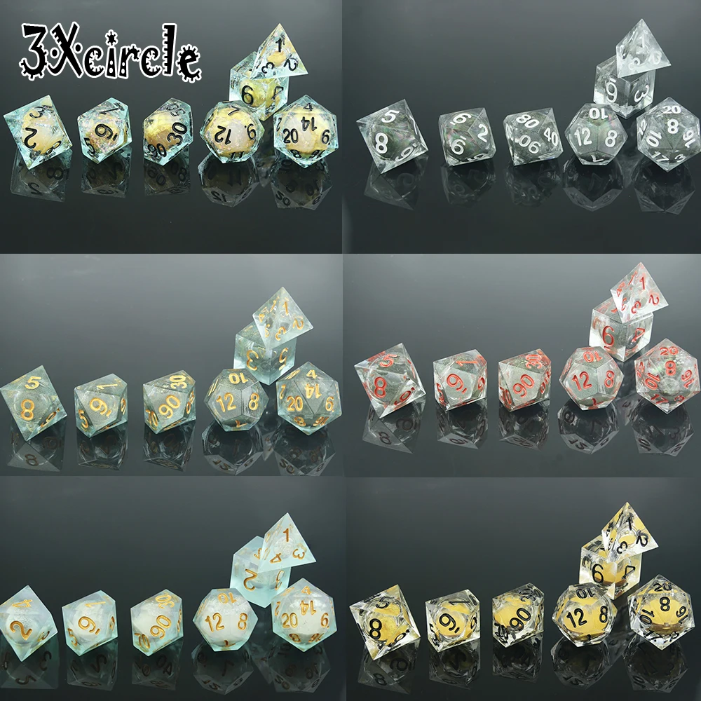 Высококачественный нежный многогранный набор квадратных угловых игральных