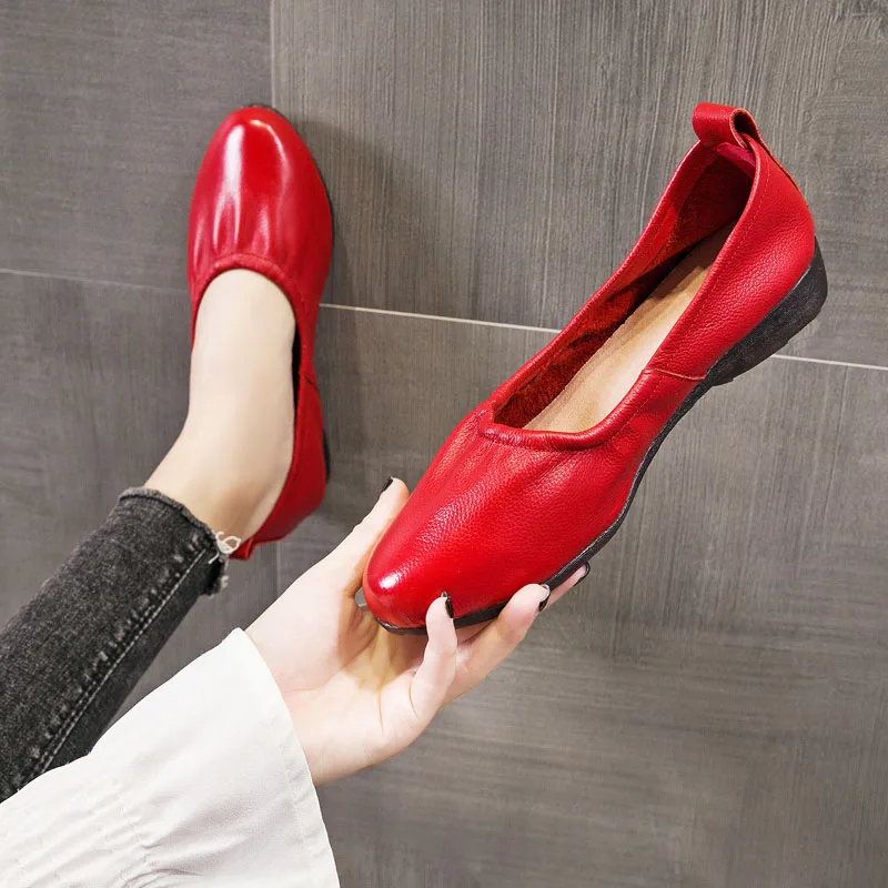 Модные женские туфли на плоской подошве DRKANOL новые весенние неглубокие балетки