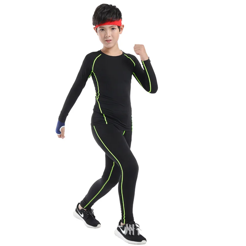 Детская одежда спортивный костюм для бега компрессионный комплект детей йоги