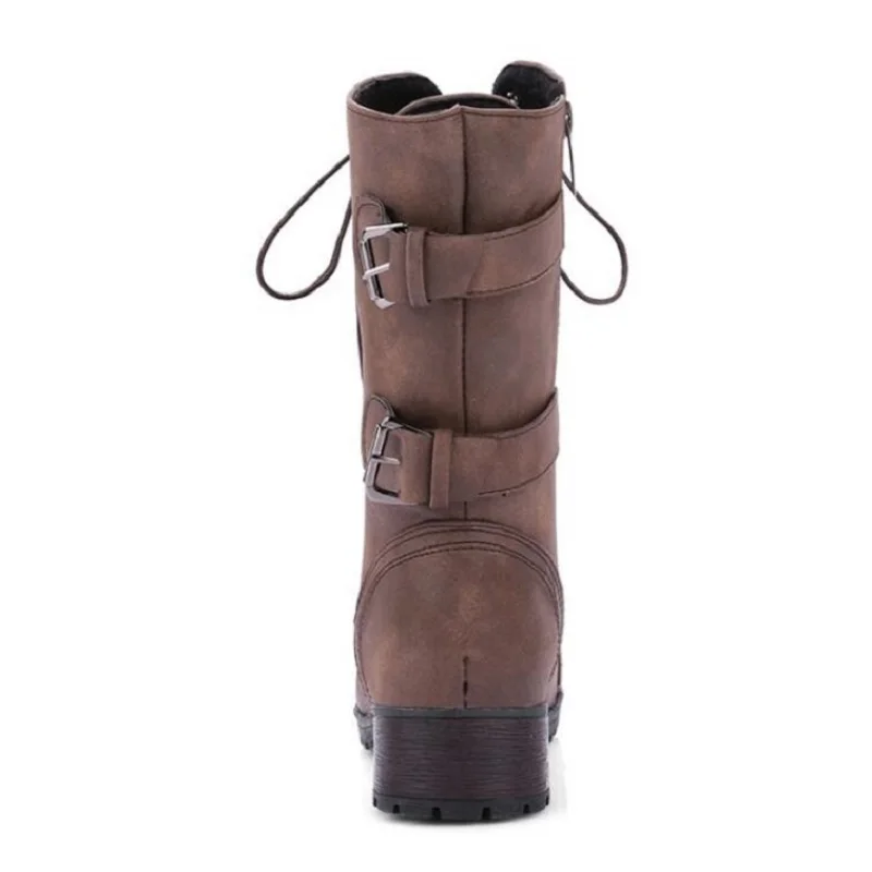 

New fall/winter casual low heel side zipper college wind round head 3443 size Martin boots for women