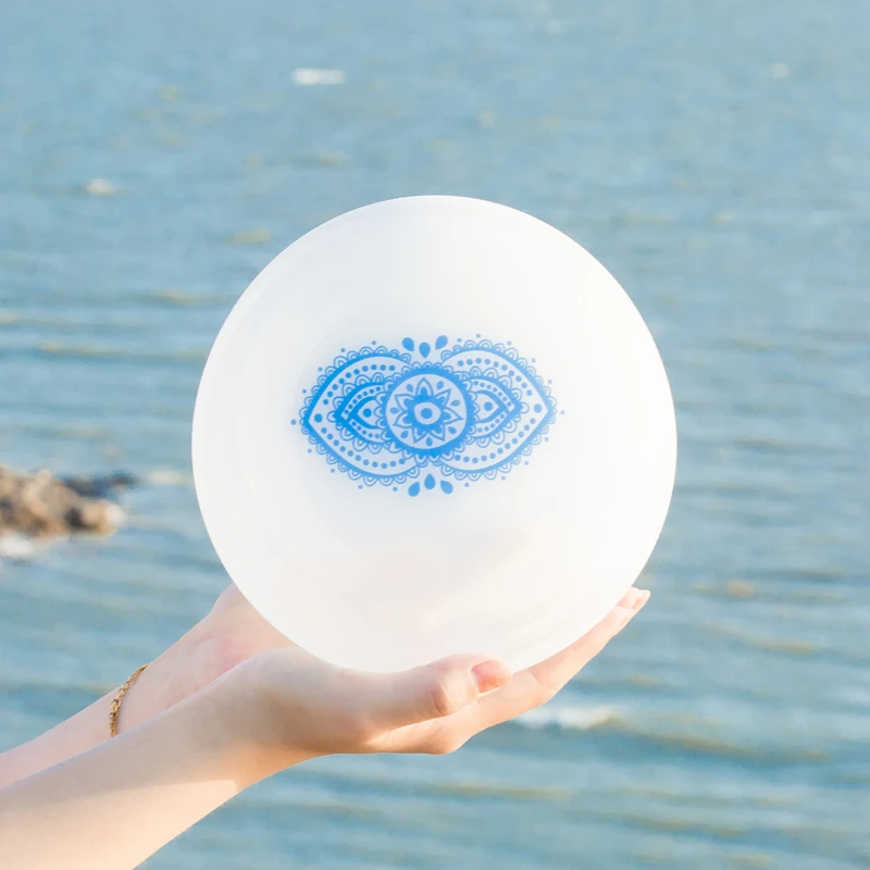 Чакры с символом Индиго 12-дюймовая чаша третьего глаза Кварцевая кристаллом для