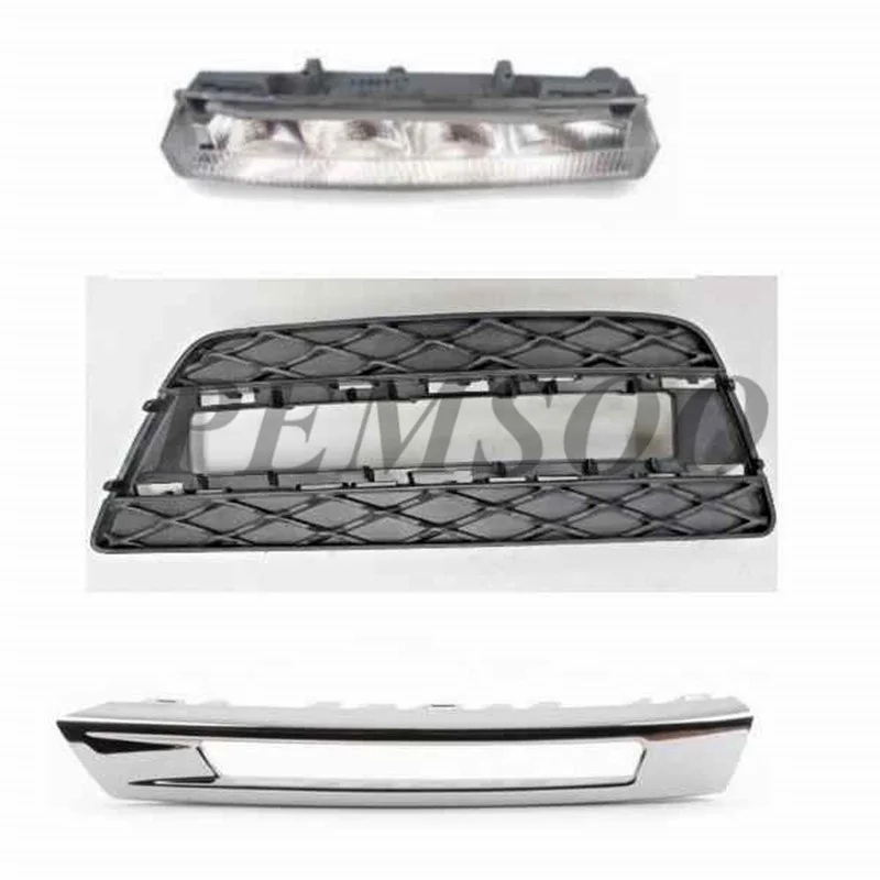 1 комплект новый передний левый боковой бампер и хромированный гриль светильник
