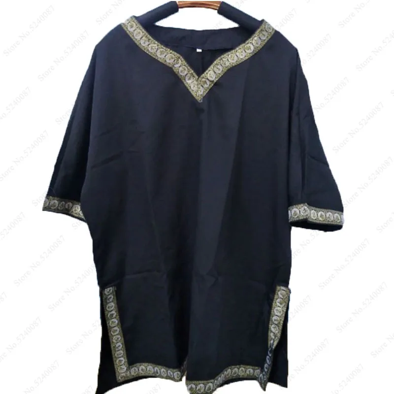 Взрослая Мужская футболка средневековый рыцарь воин блузка Халат Косплей Костюм