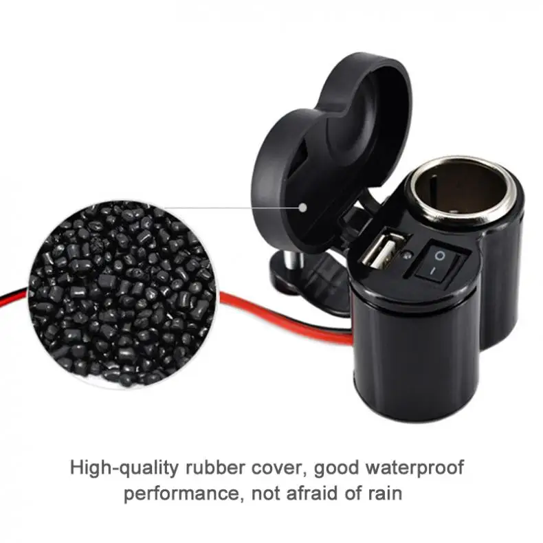 Motorcycle Charger Waterproof Multi-function Cigarette Lighter Socket USB Speed Charge with Switch | Автомобили и мотоциклы