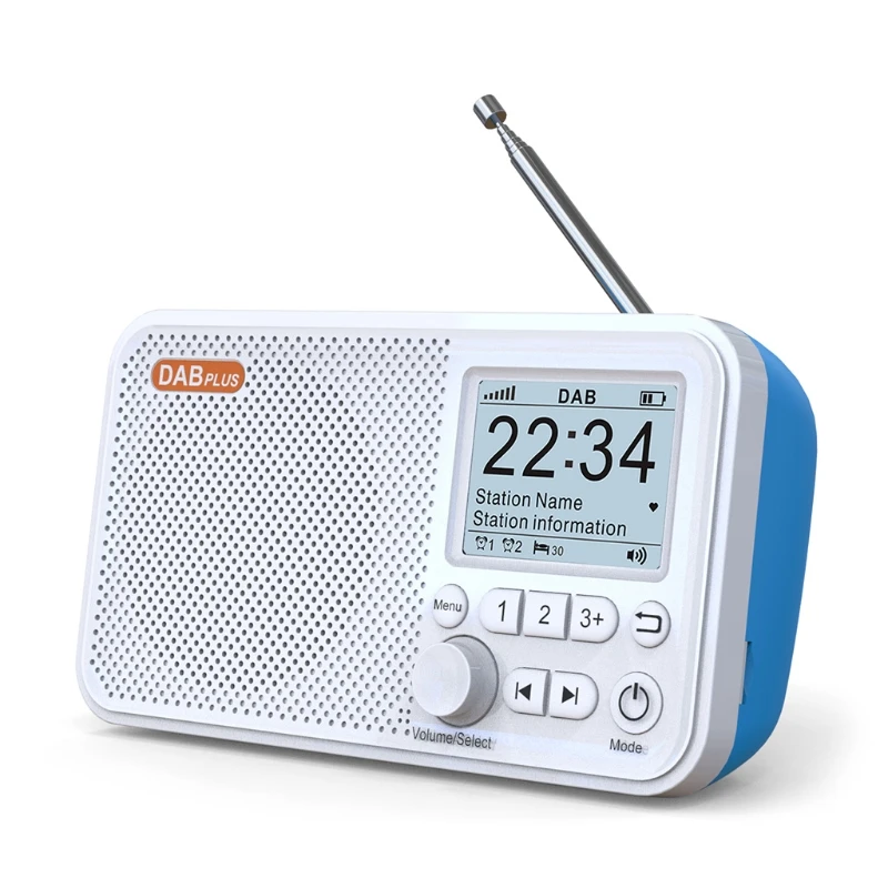 

28EA портативный Bluetooth-совместимый цифровой радиоприемник 5,0 DAB FM-приемник для домашнего использования с TF-картой и ЖК-дисплеем