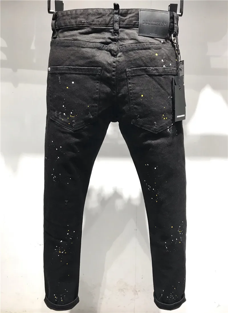 

Dsquared2 Cool Guy Hole Jeans D2 Men Pants DSQ2 Embroidered Trousers 9630