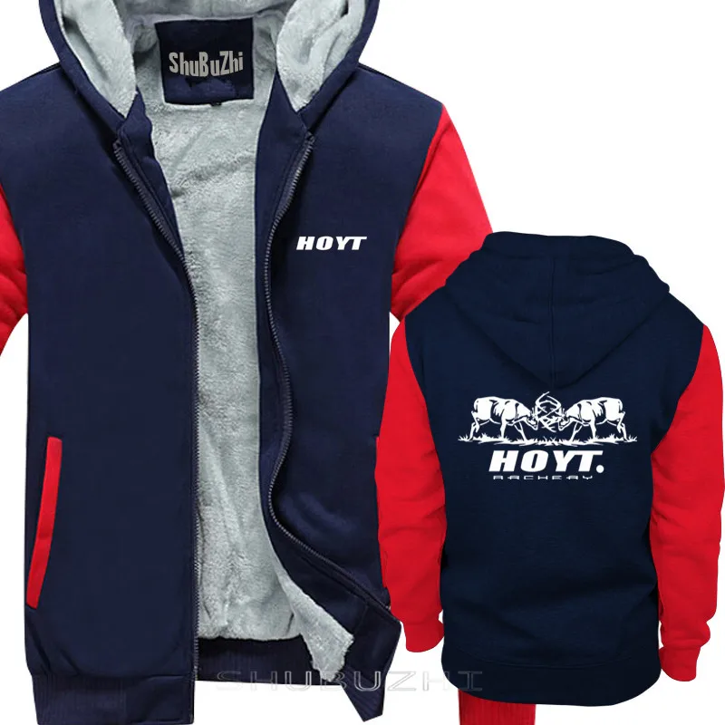 Толстая куртка мужская брендовая одежда новое короткое теплое пальто Hoyt стрельба из лука бои Бакс свободные модные брендовые мужские толстовки sbz5074 - Цвет: navy red