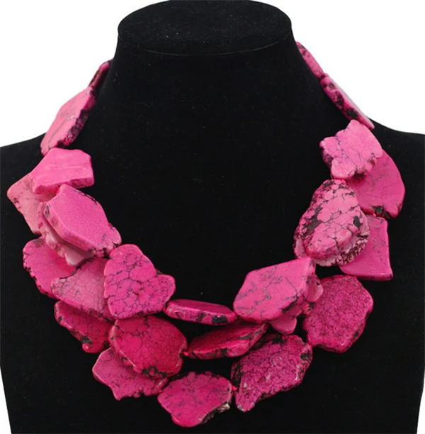 

Ожерелье с натуральной Бирюзой, в стиле барокко