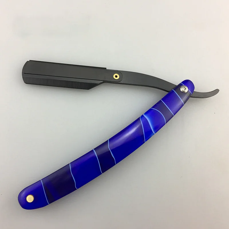 

Sapphire Blue Manual Old-fashioned Shaving and Face Razor, Men's Hairdresser Holder, for Trimming Hair and Facial Cleansing