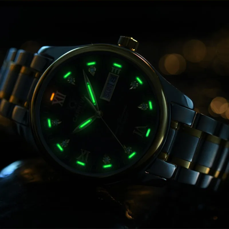 Карнавальные мужские часы лучшие брендовые Роскошные водонепроницаемые