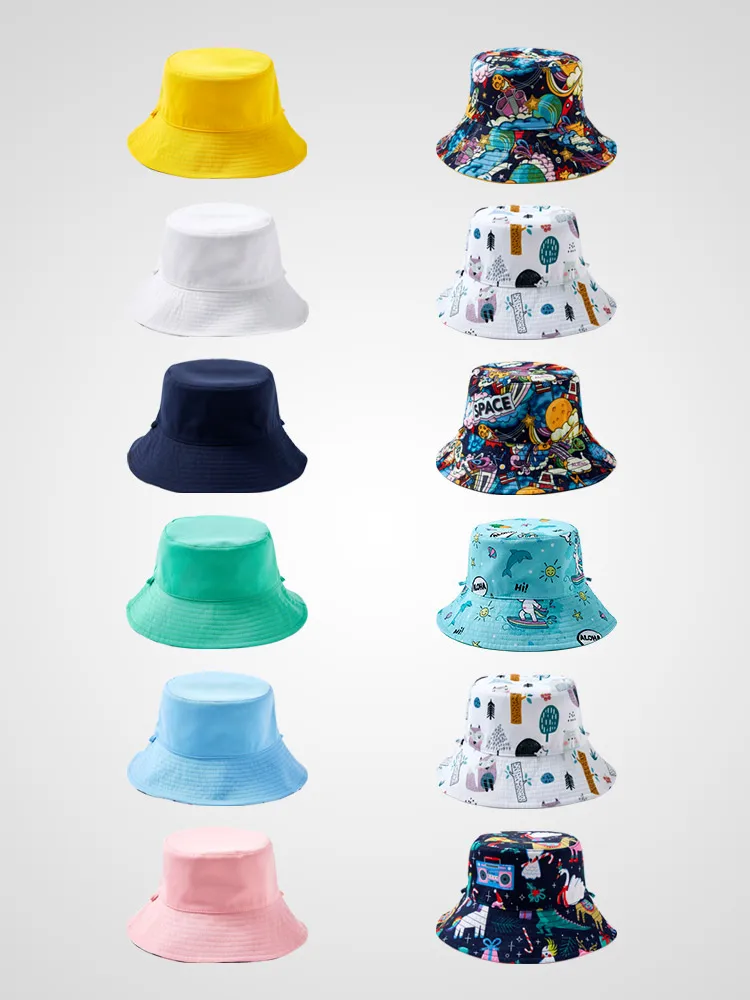 

Fisherman Hats Double-sided Children's Hat Summer Sunscreen Cap Boys And Girls Fashion New Beach Caps Outdoor Travel Equipment