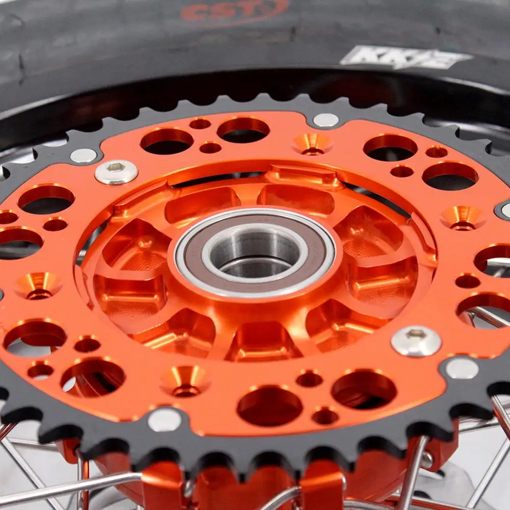 KKE 3 5/5 0 17 дюймов Набор шин CST Super moto Cush для KTM 690 SMC 2007 2011 Supermotard Rim алюминиевые