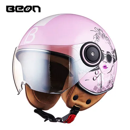 BEON мотоциклетный шлем Chopper 3/4 с открытым лицом, винтажный мото шлем, мотоциклетный шлем Casco Capacete для мужчин и женщин, скутер, мотоцикл H