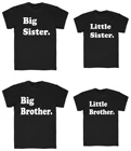 Сочетающаяся с ними рубашка с украшениями футболка с большим и маленьким братом и сестрой одинаковые рубашки для малышей Семейные футболки топы