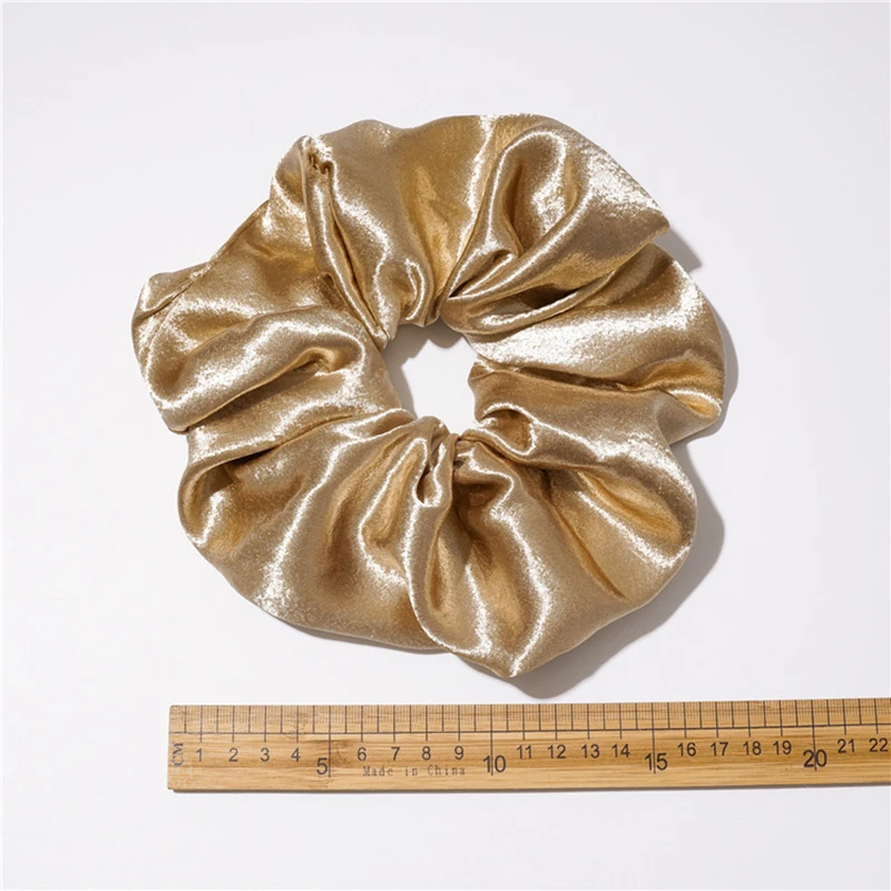 

Oversized Scrunchies Pure Color Glossy Hair Ring Ponytail Holder Women Hair Accessories Glitter Smooth Satin Hair Rope