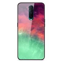 for oppo r17 pro phone case tempered glass case back cover with black silicone bumper series 1
