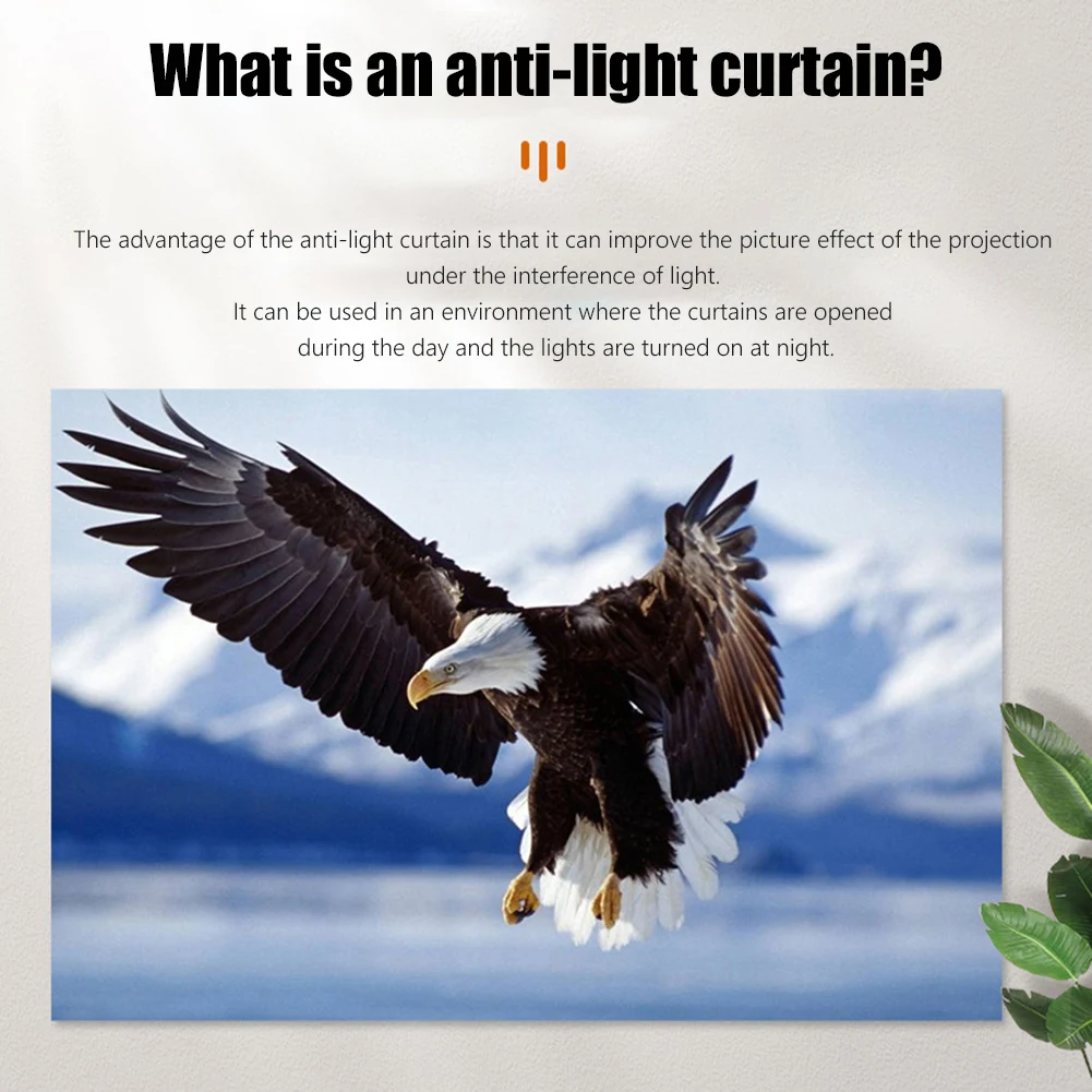 Портативная металлическая занавеска для проектора экран 4K HD с защитой от света