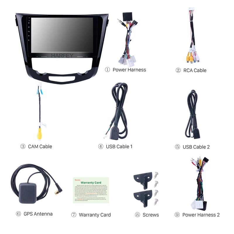 Harfey 2 Din Android 10 0 1 дюймов мультимедийный плеер для 2016 Nissan Qashqai автомобильное радио