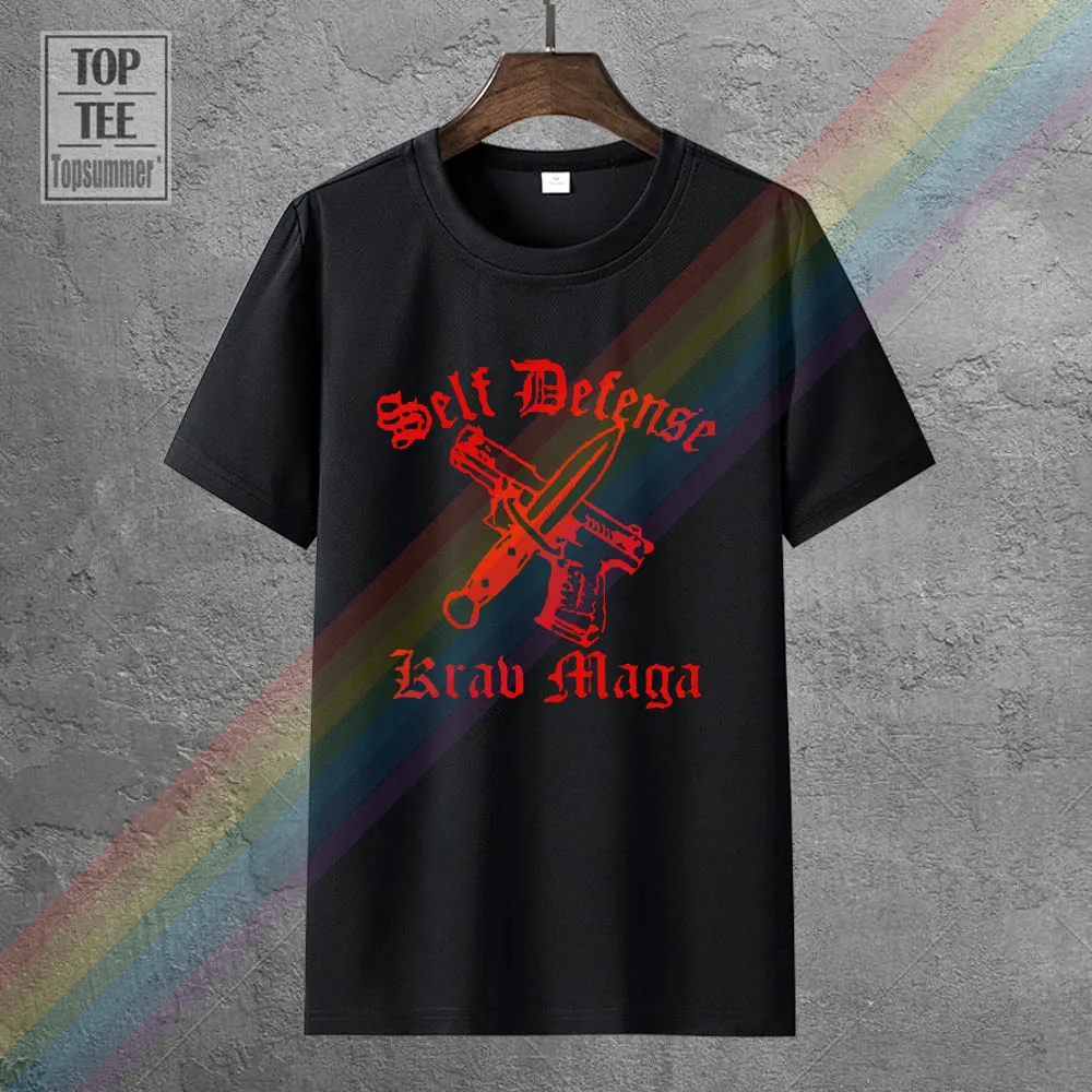 

Men Clothes 2018 Hip Hop Harajuku Shirts New Krav Maga Self Defense Israeli Martial Art Men'S Black T Shirt Size S To 3Xl