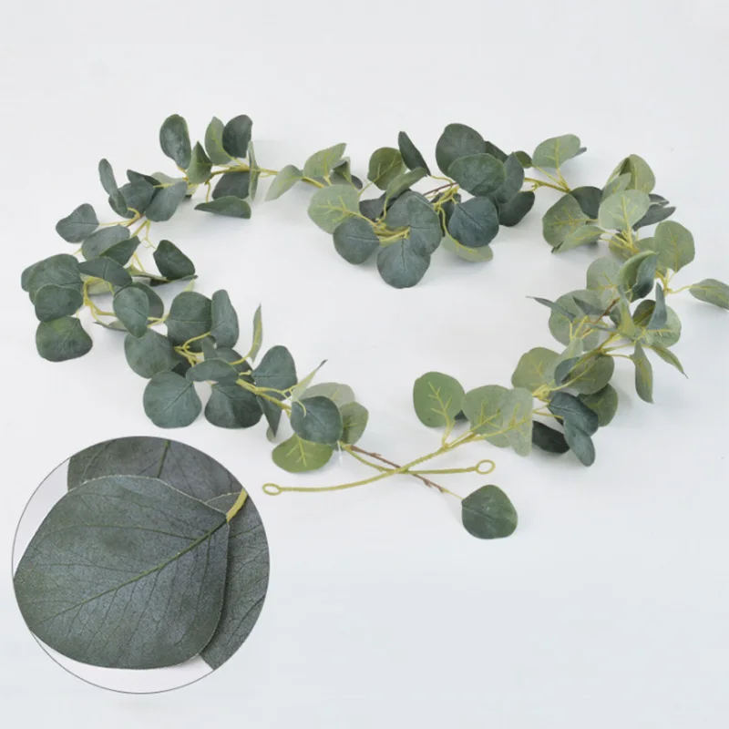 

Artificial Eucalyptus Vine Green Leaves Wedding Decoration Fake vine wreath Green plants Party decoration garden outdoor decor
