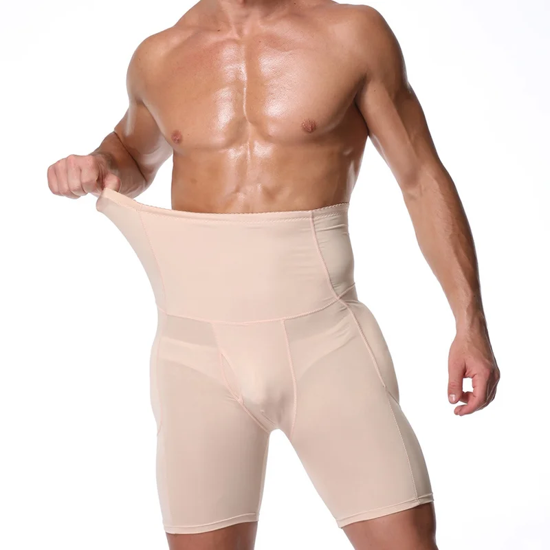 Трусы-боксеры с эффектом пуш-ап высокой талией для фитнеса утягивающие живот