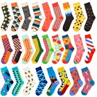 Peonfly 2020 новинка, Новое поступление, мужские Смешные Повседневные носки с геометрическим принтом фруктов, счастливые носки, хлопковые носки для мужчин