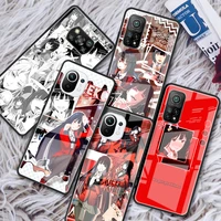 kakegurui anime glass phone case for xiaomi redmi note 9s 8 9 8t 7 9c capa for mi 10t pro 9t 10 lite tempered cover