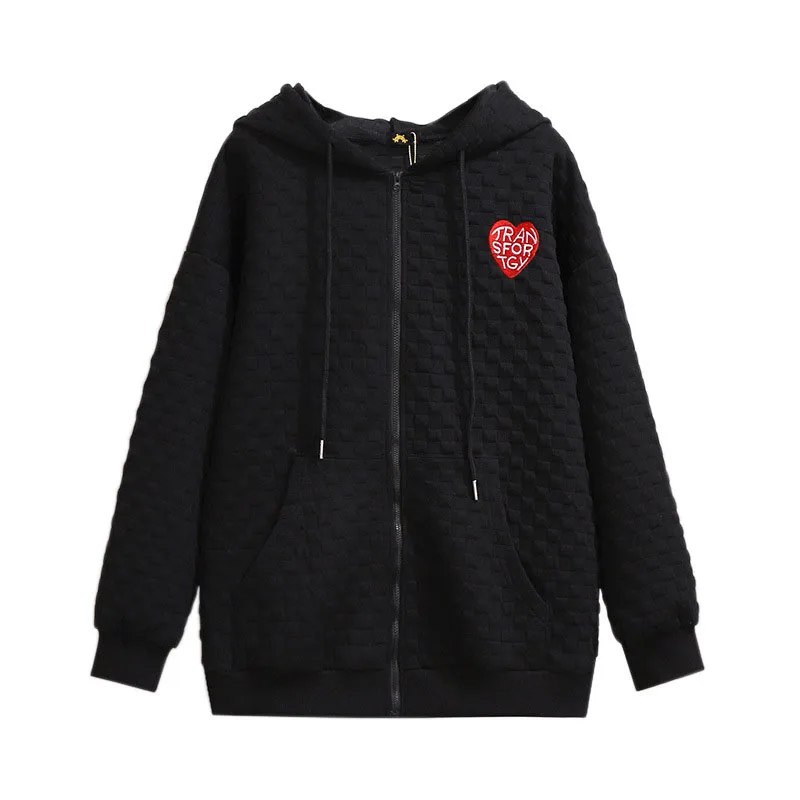 Свитшот женский демисезонный на молнии с капюшоном 150 кг