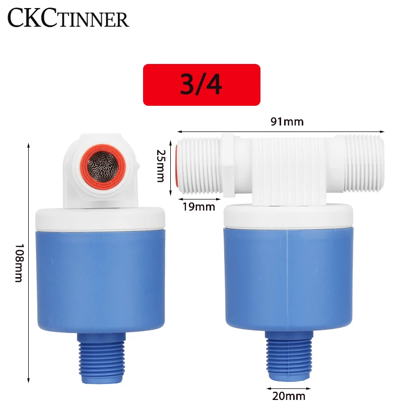Автоматический Поплавковый шаровой клапан 1/2 дюйма 3/4 1 дюйм управление уровнем