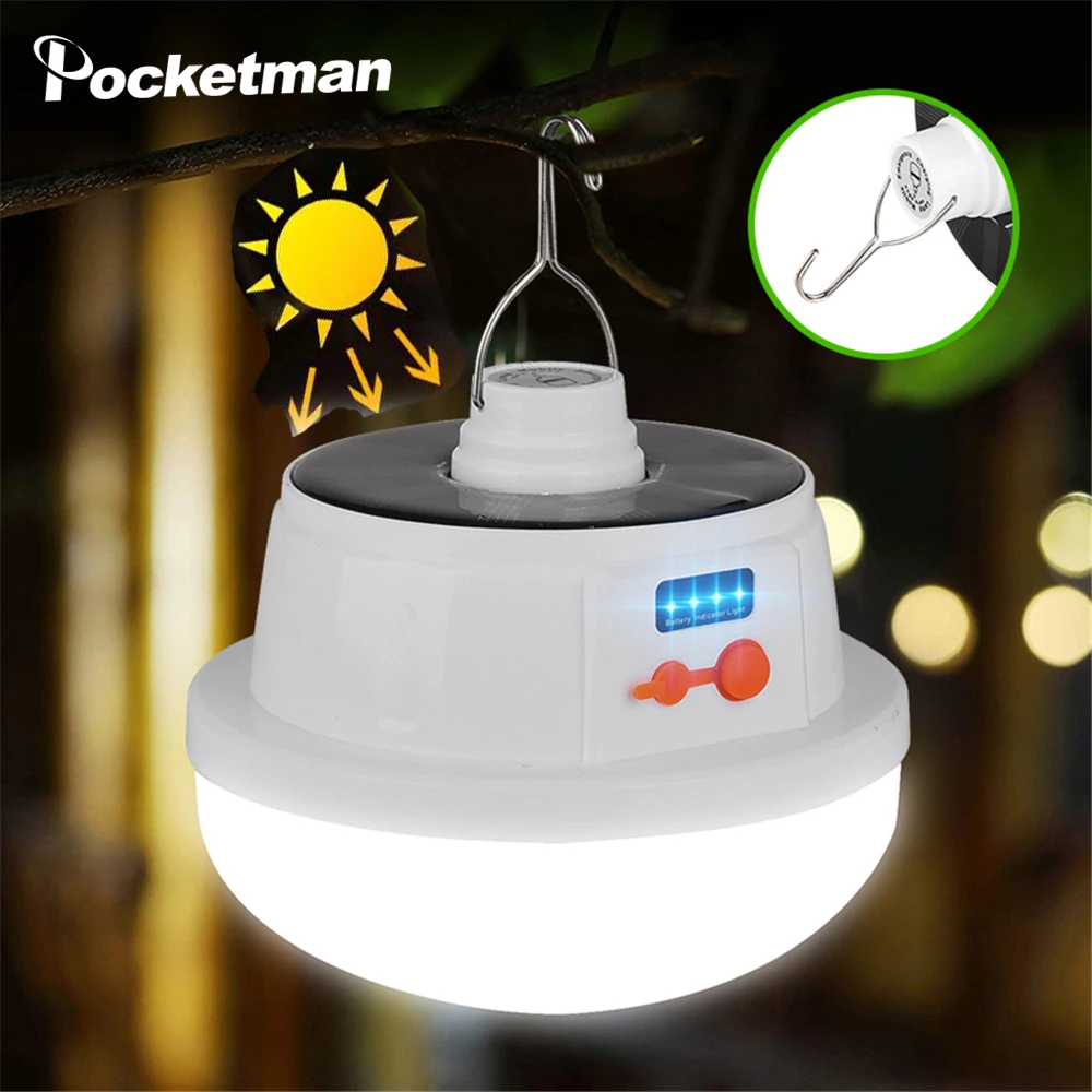 

300W Solar Bulb Light Energy-Saving Bulb Lamp Night Market Lamp Mobile Outdoor Camping Power Outage Emergency Lamp With Charger