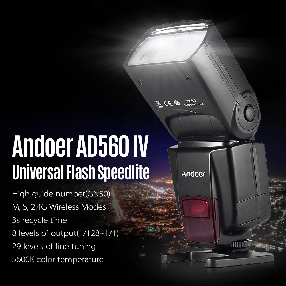 2 4G Беспроводная универсальная камера Speedlite Flash Light GN50 с триггером для вспышки
