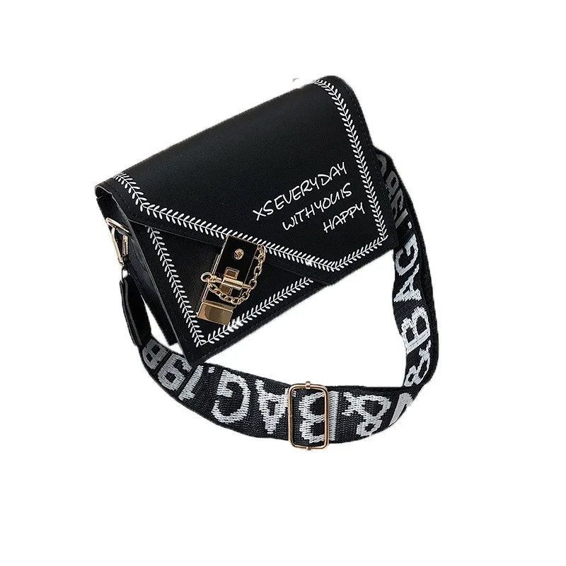 

Women's Bag New Personalized Letter Printing Women's One Shoulder Slant Cross Postman Bags Small Square Bag