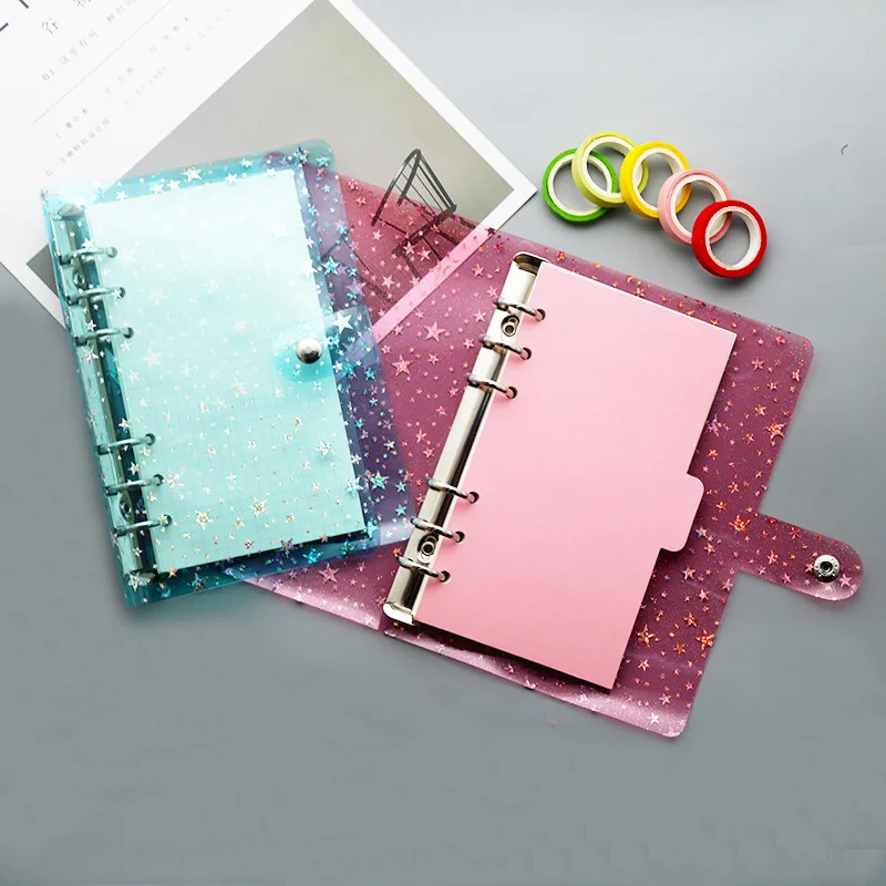 

1PCS New Creative Gypsophila A7 Binder PVC Six-Hole Loose-Leaf Shell Hand Book Loose-Leaf Notebook Office Stationery Supplies