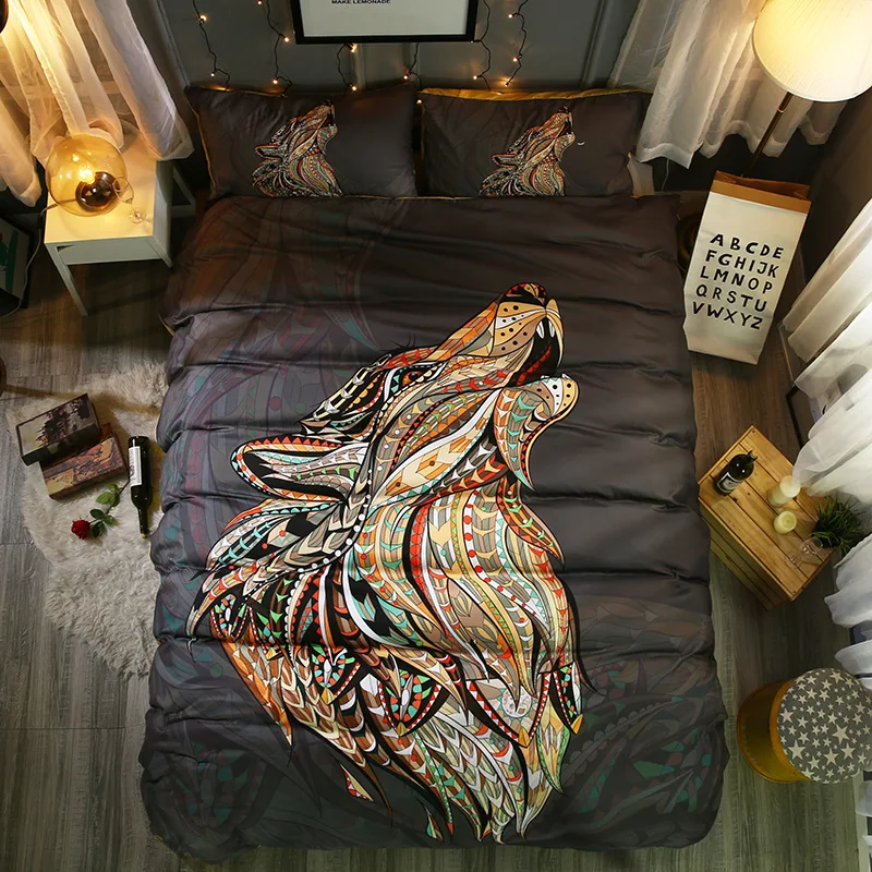 

3D Printed Elephant Lion Duvet Cover Boy's Quilt Cover Animal Bedding Set Duvet Covers Owl Bedding Cover Pillow Case Luxury Set
